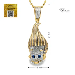 10K Gold 0.78 CTW Diamond Cartoon Charm