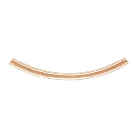 14K  Gold Curved Tube Bead - 2mm x 30mm (2 Pieces)