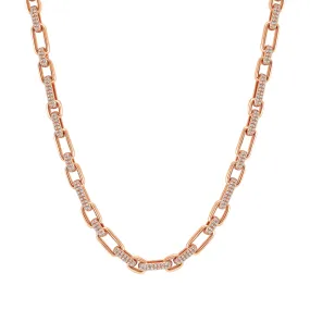 14K Gold Link Diamond Necklace