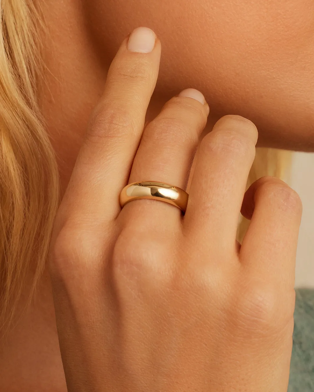 14k Gold Lou Helium Statement Ring