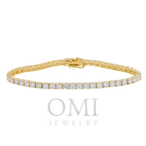 14K GOLD ROUND DIAMONDS TENNIS BRACELET 9.03 CT