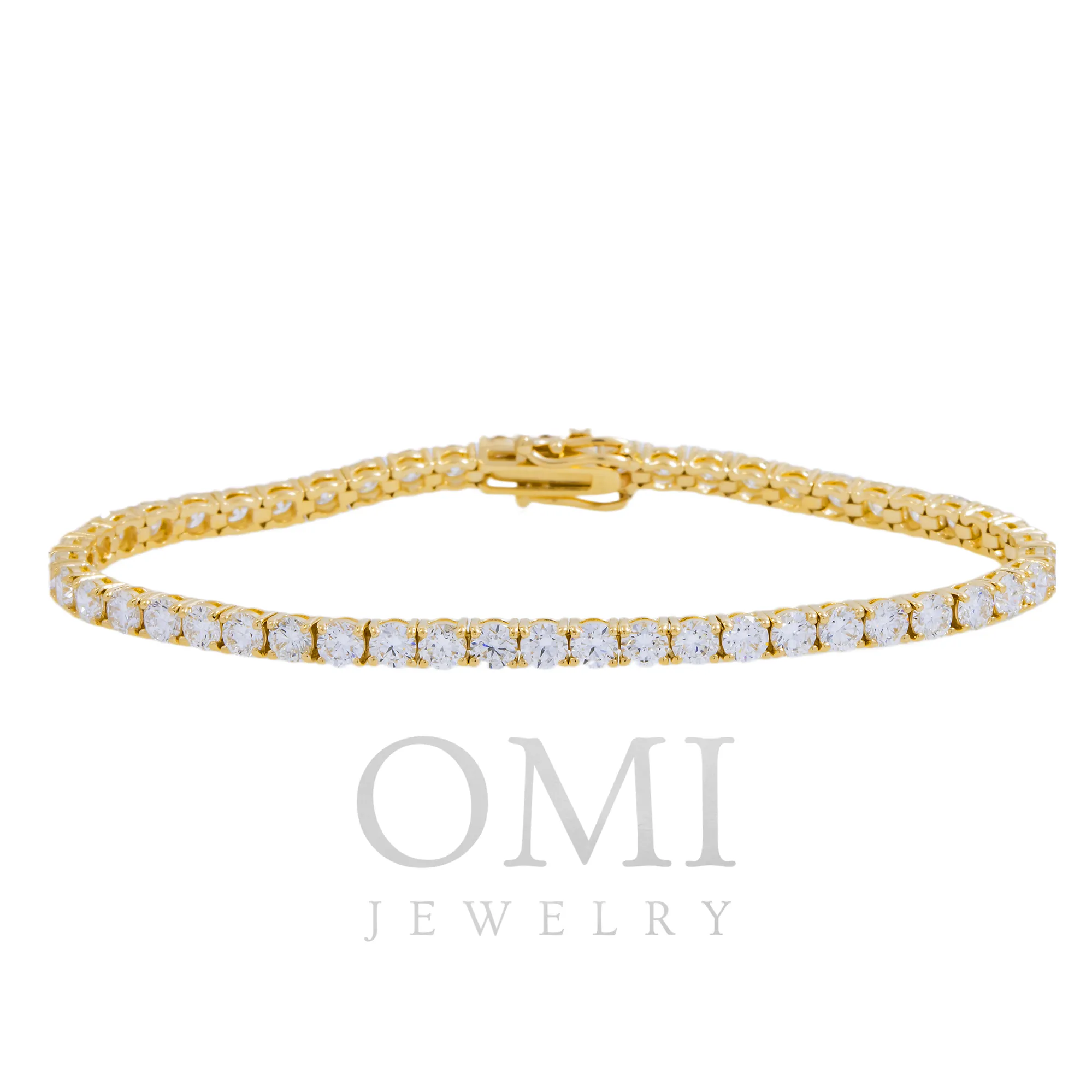 14K GOLD ROUND DIAMONDS TENNIS BRACELET 9.03 CT