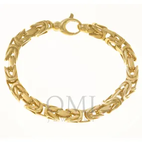 14K SOLID GOLD 5MM BYZANTINE CHAIN BRACELET