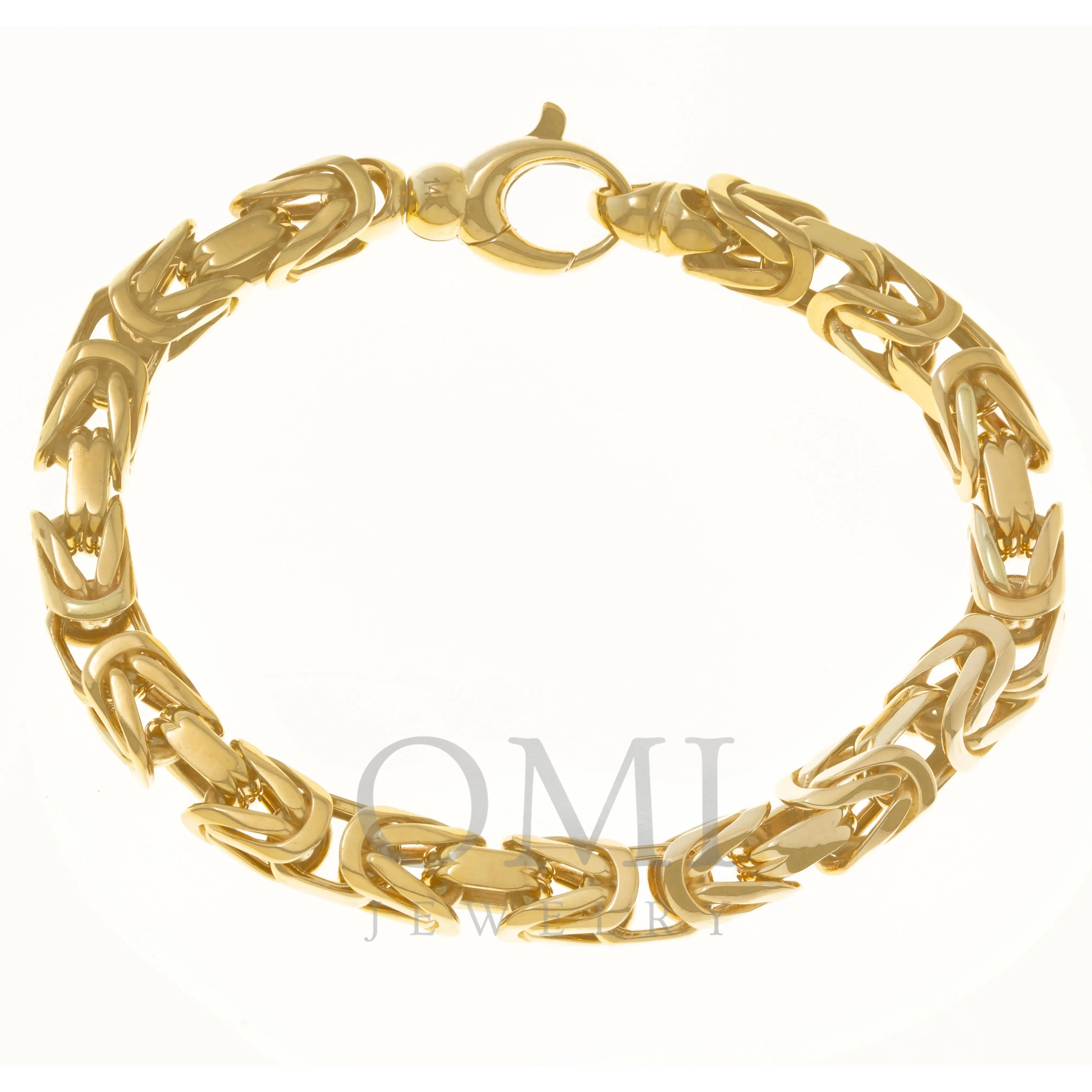 14K SOLID GOLD 5MM BYZANTINE CHAIN BRACELET