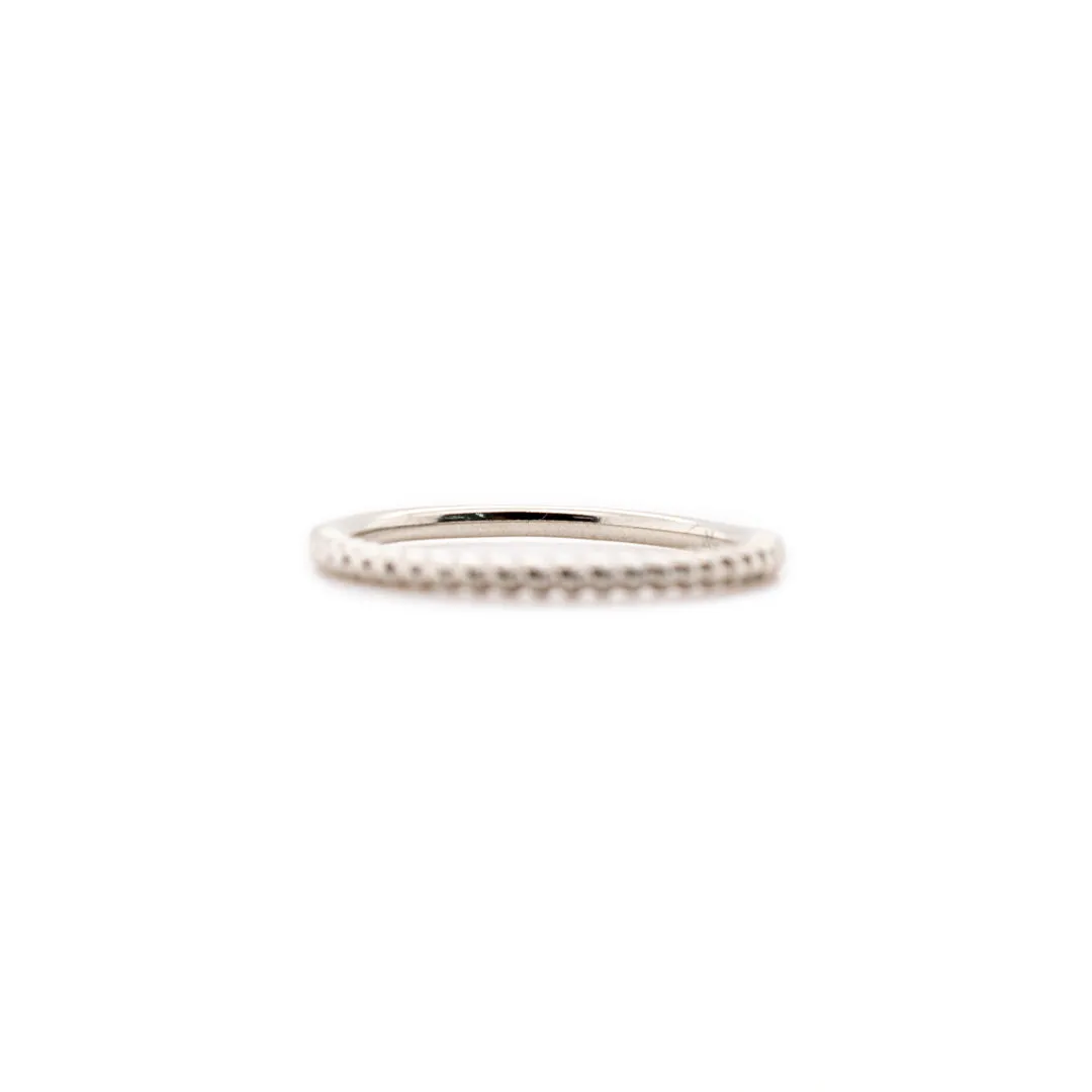 14K White Gold Wedding Band