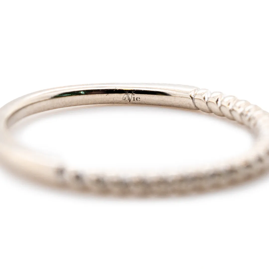 14K White Gold Wedding Band