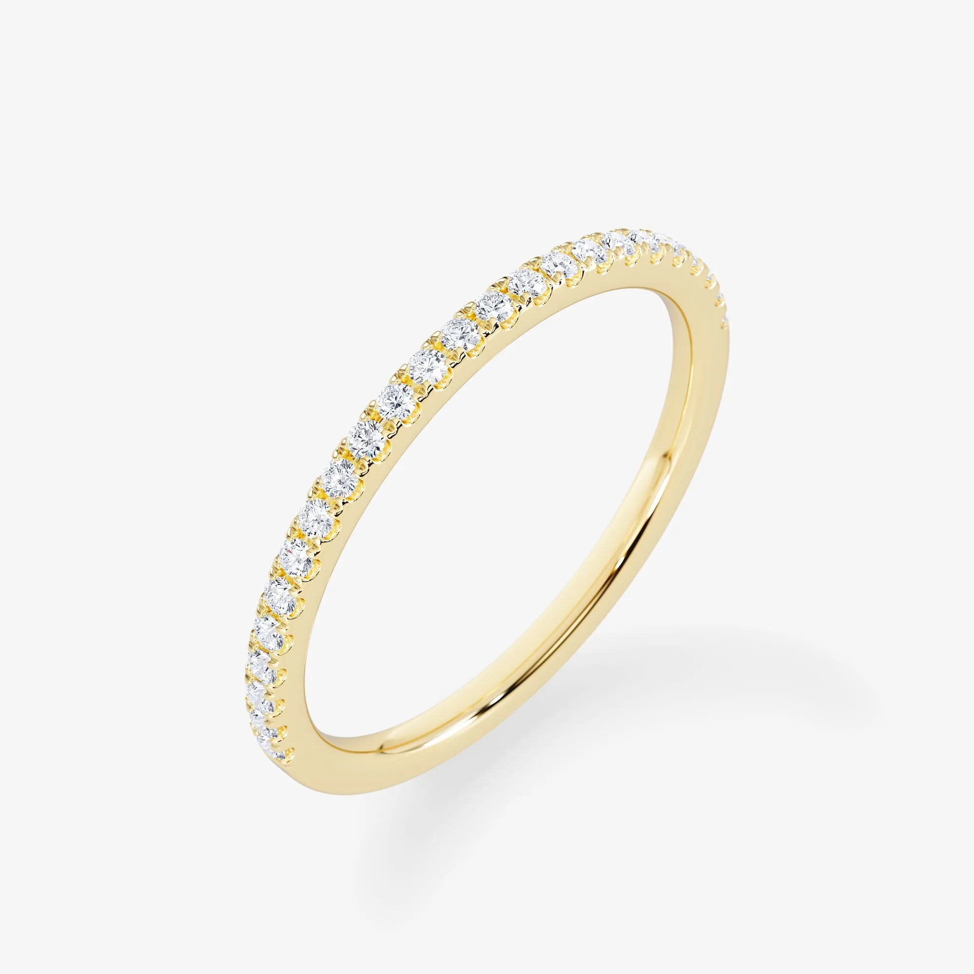 18K Gold 0.15 Carat Half Eternity Diamond Wedding Ring