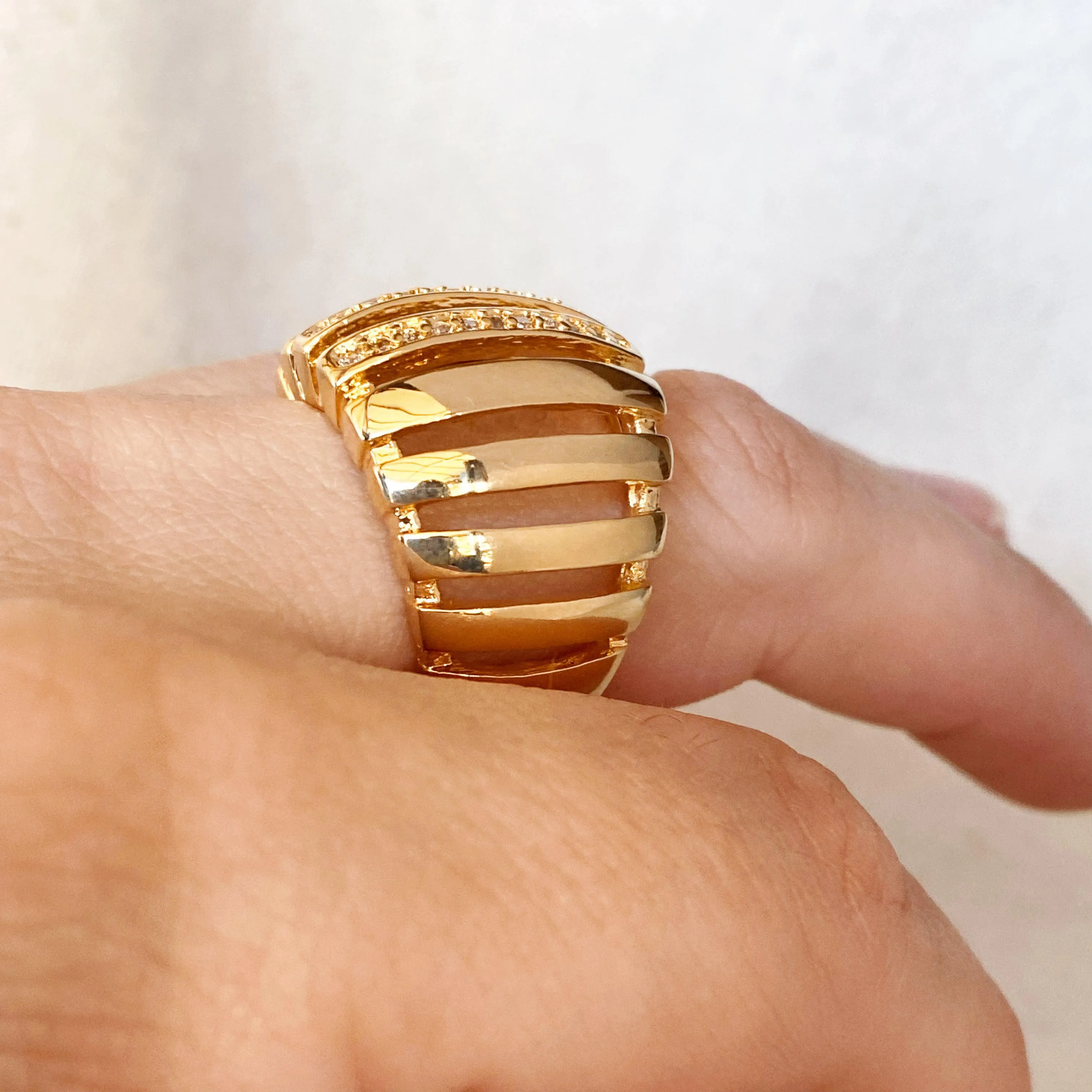 18k Gold Filled Chunky Statement Ring