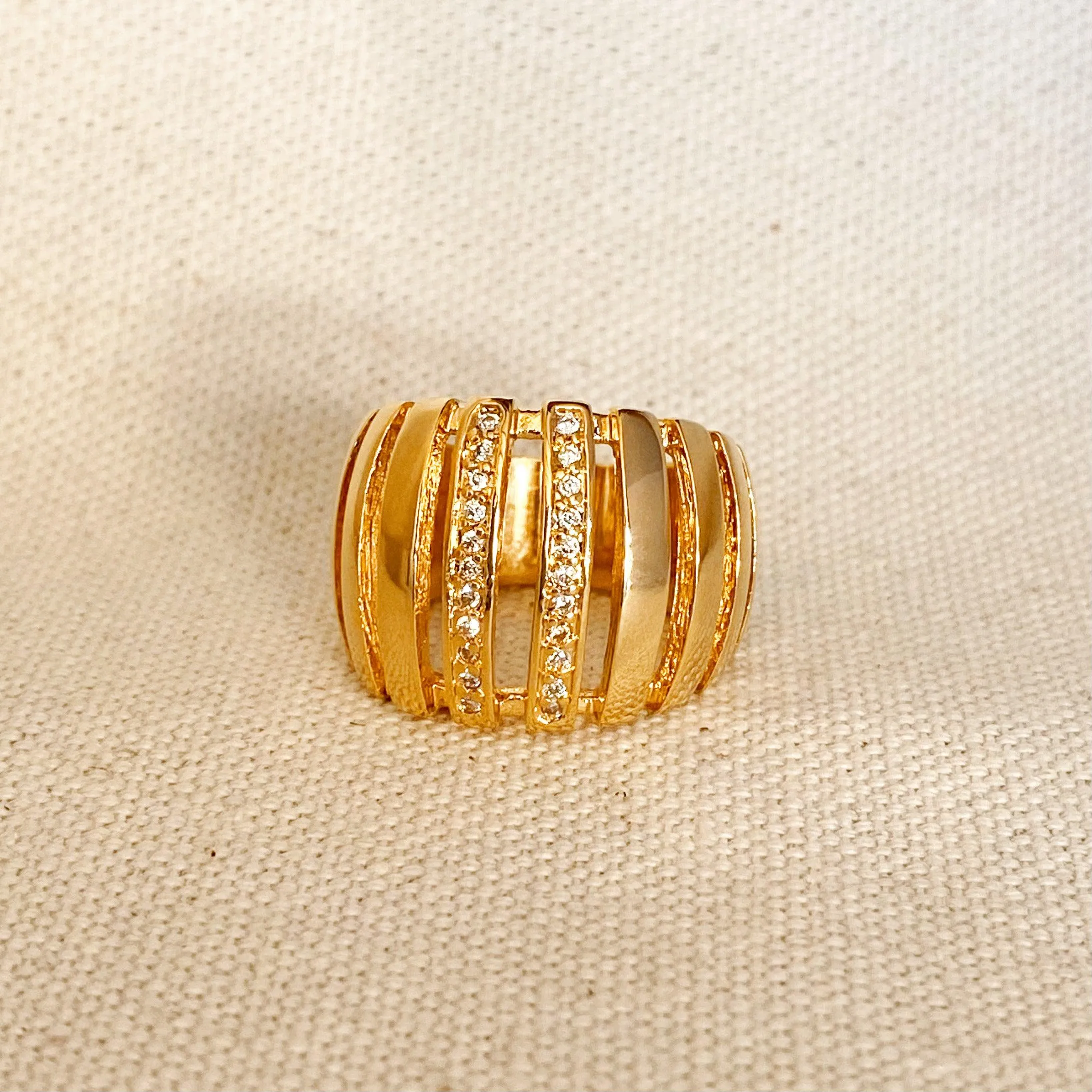 18k Gold Filled Chunky Statement Ring