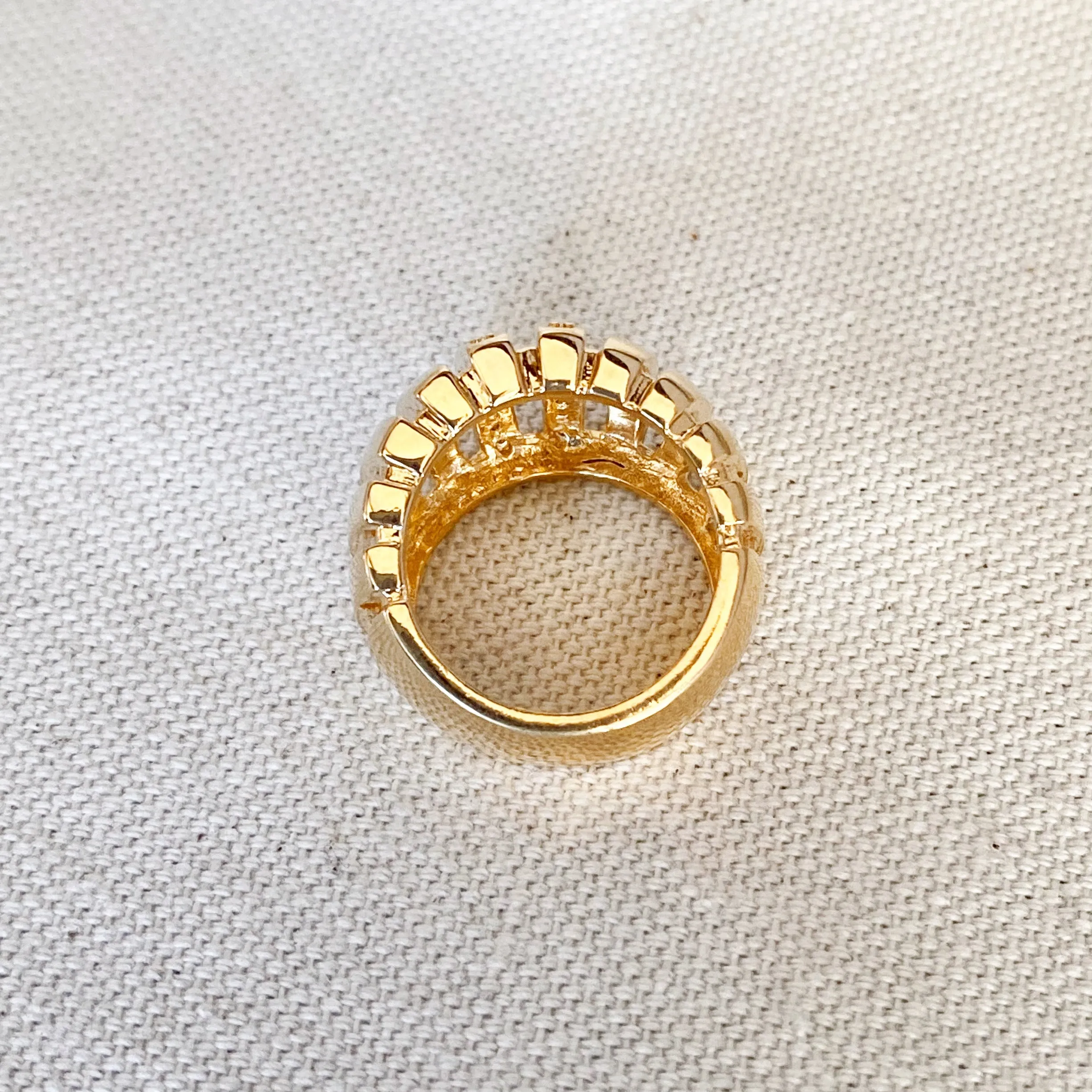 18k Gold Filled Chunky Statement Ring