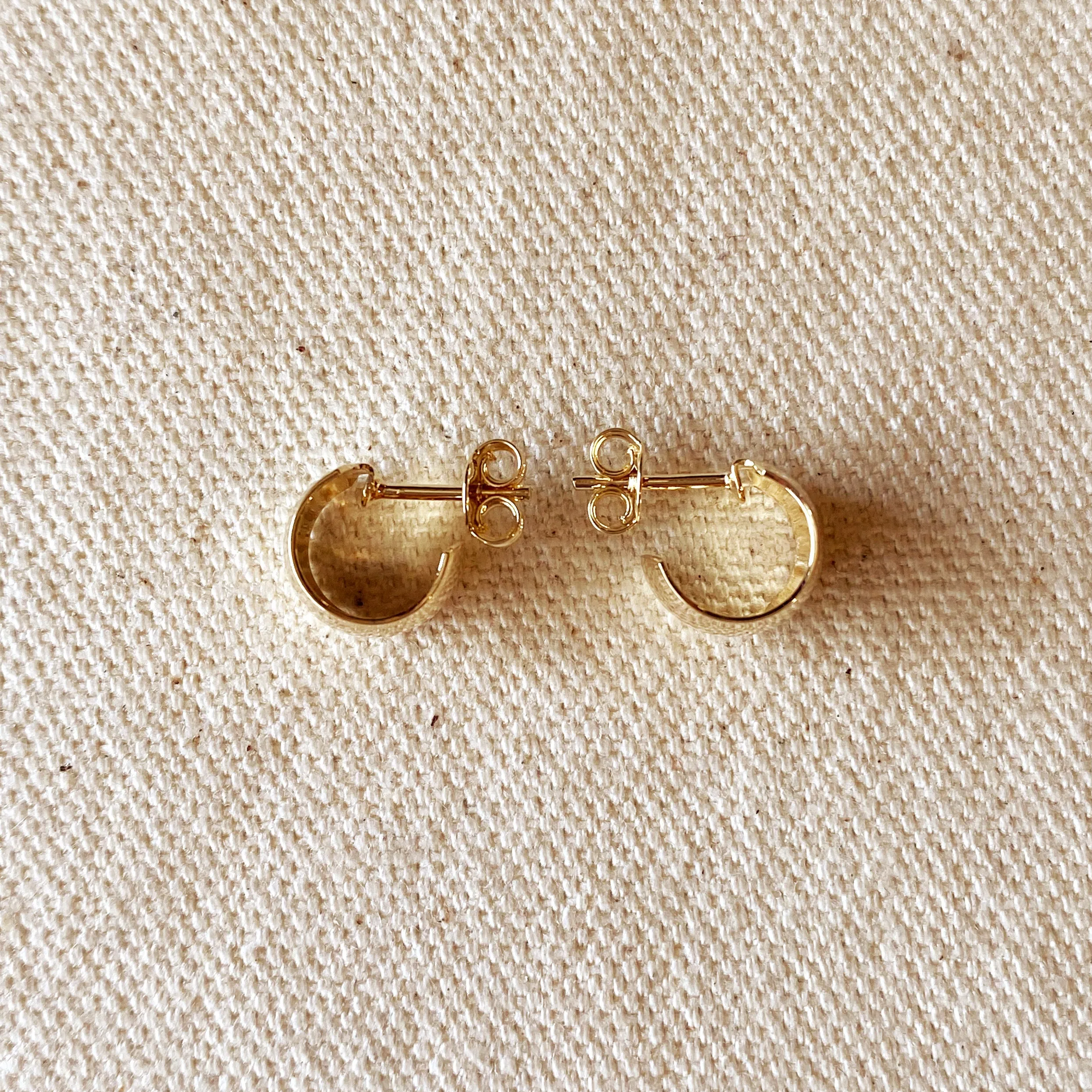 18k Gold Filled Half Open Stud Earrings