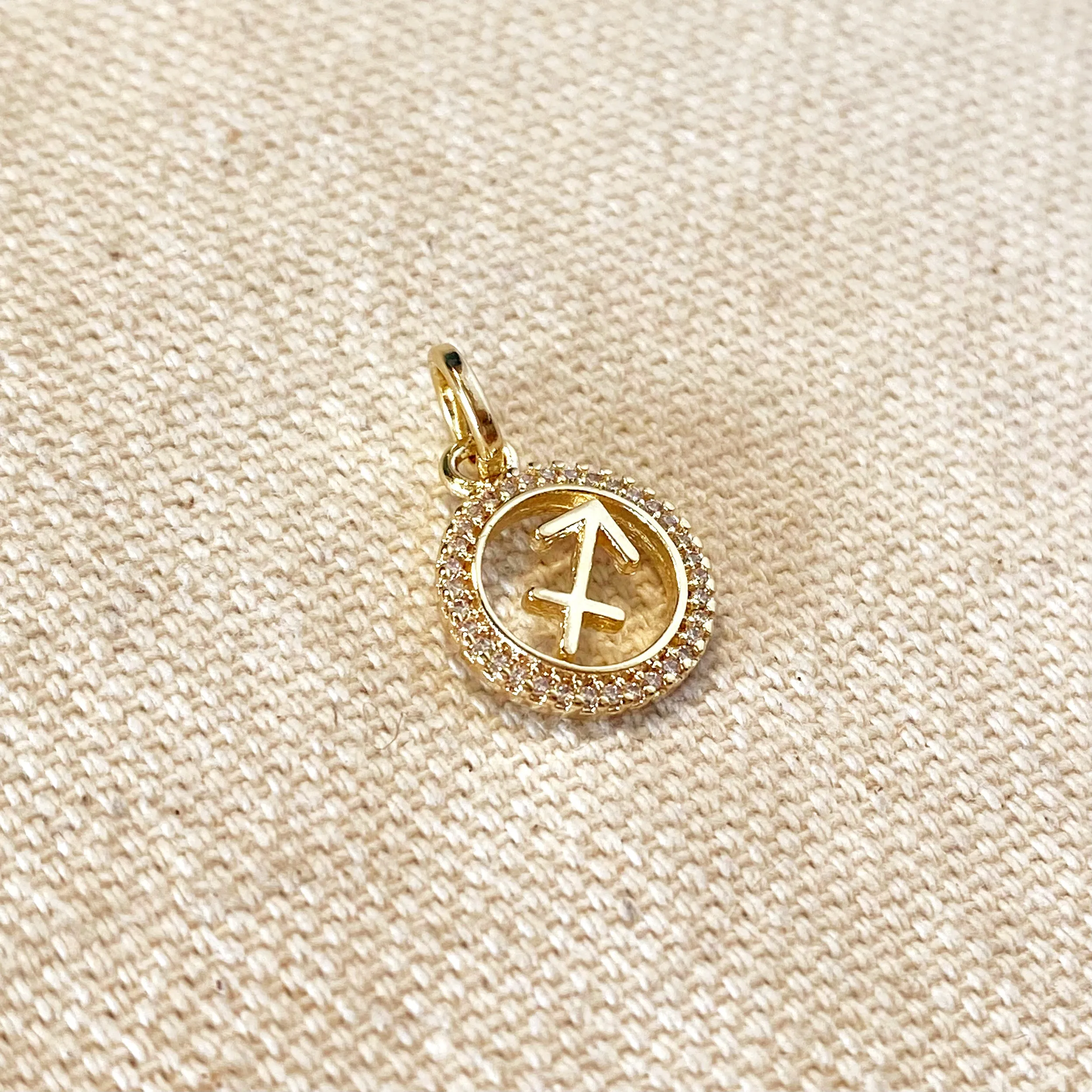 18k Gold Filled Mini Sagittarius Zodiac Pendant