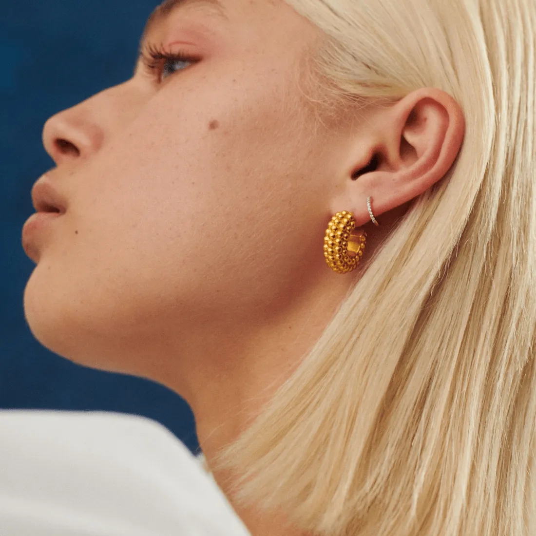 18K Gold Plated Baya Hoop Earrings