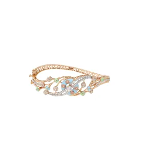 18K Rose Gold & CZ Bangle (13.7gm)