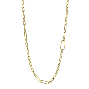 22K Gold Long & Short Link Chain Necklace