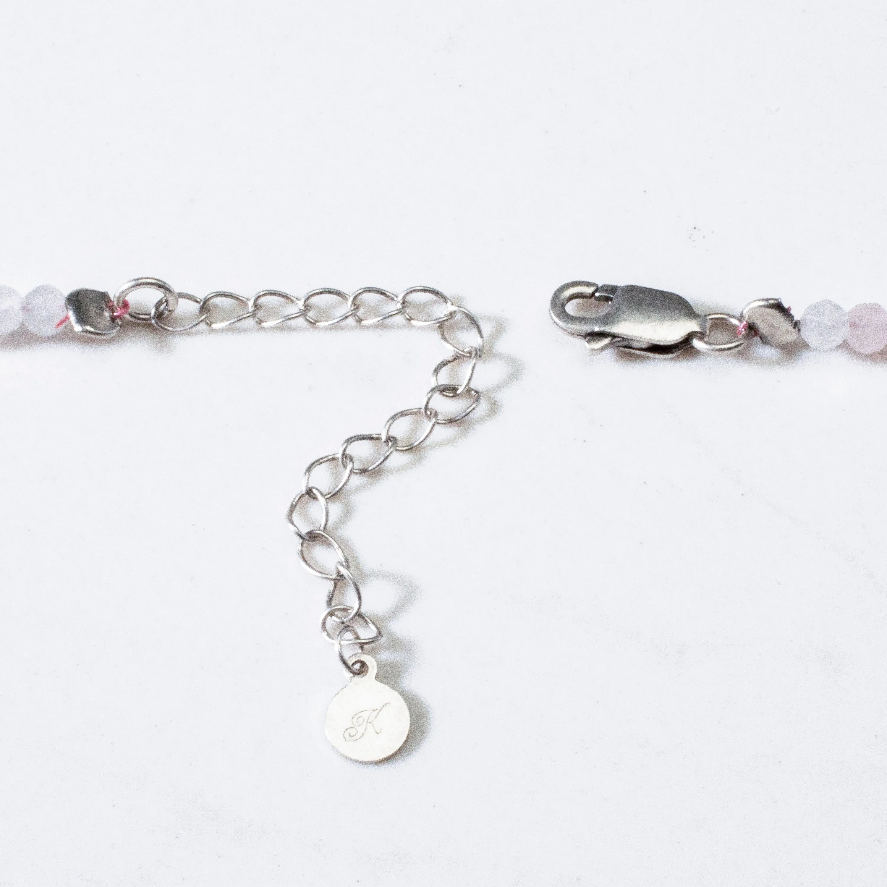 3mm Rose Quartz Faceted 31 Necklace / Multi Wrap Bracelet