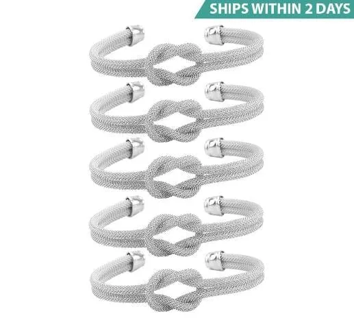 5 Open Knot Bangles