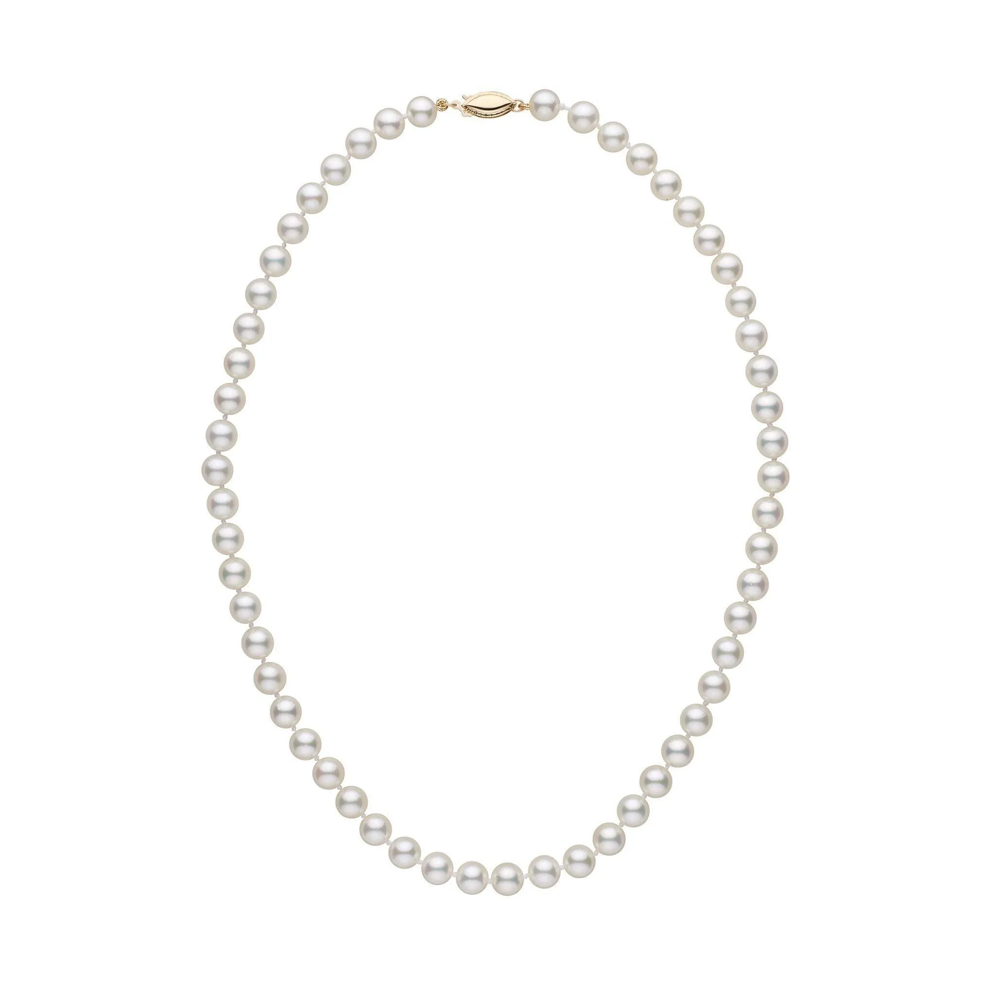 6.5-7.0 mm 16 Inch AA  White Akoya Pearl Necklace