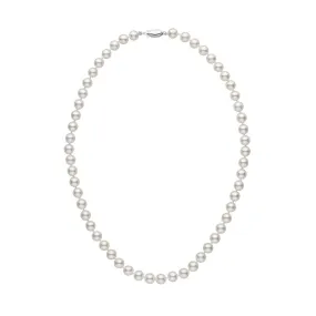 6.5-7.0 mm 16 Inch AA  White Akoya Pearl Necklace