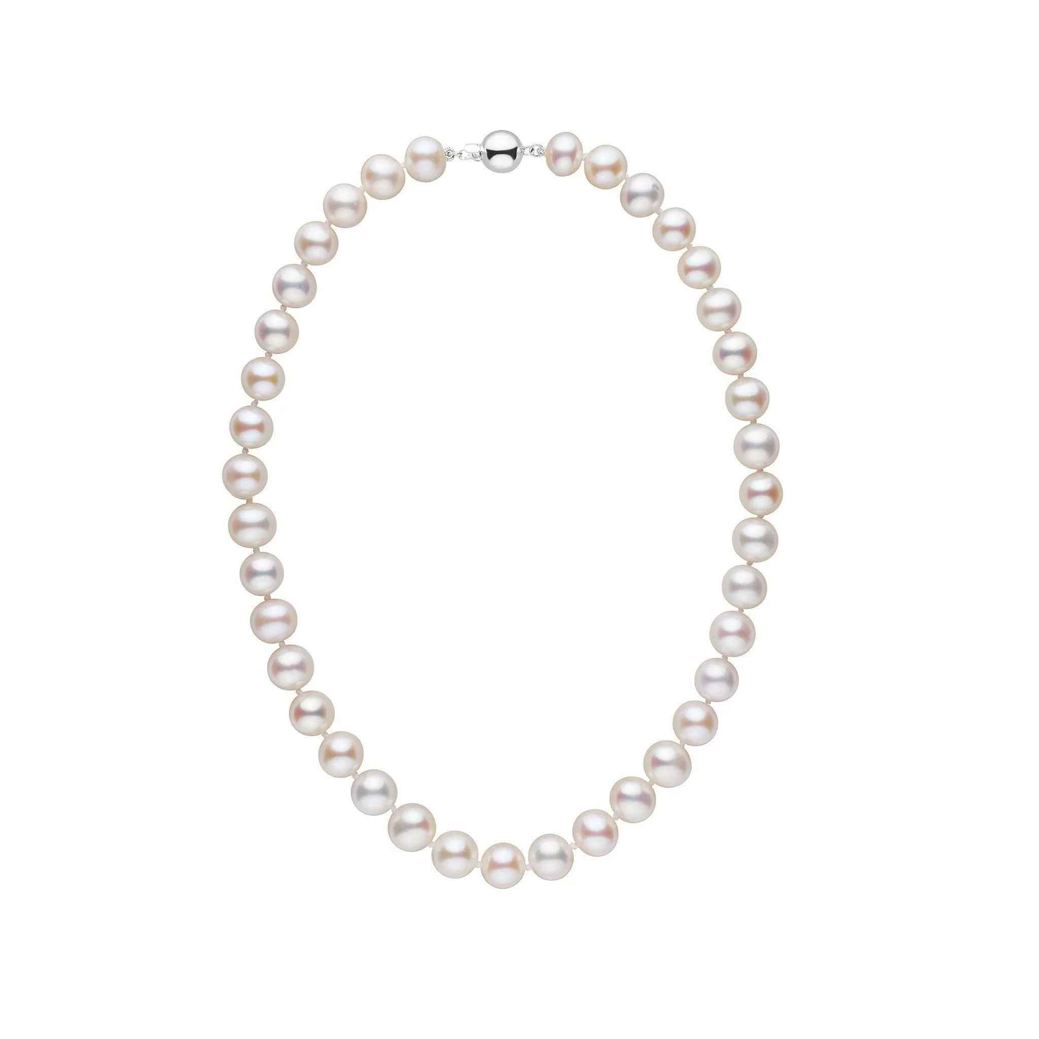 9.5-10.5 mm 16 inch AA  White Freshwater Pearl Necklace