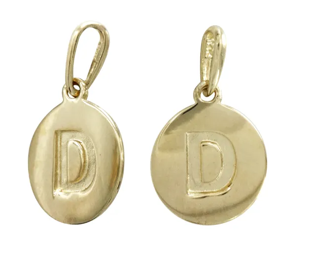 9MM 14KT Yellow Gold Round Disc charm