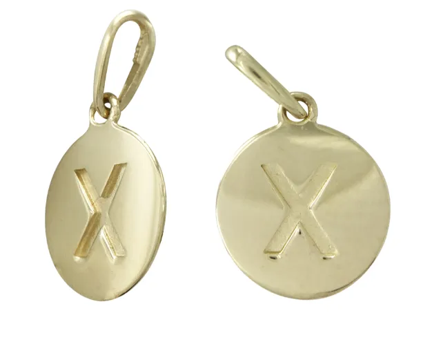 9MM 14KT Yellow Gold Round Disc charm