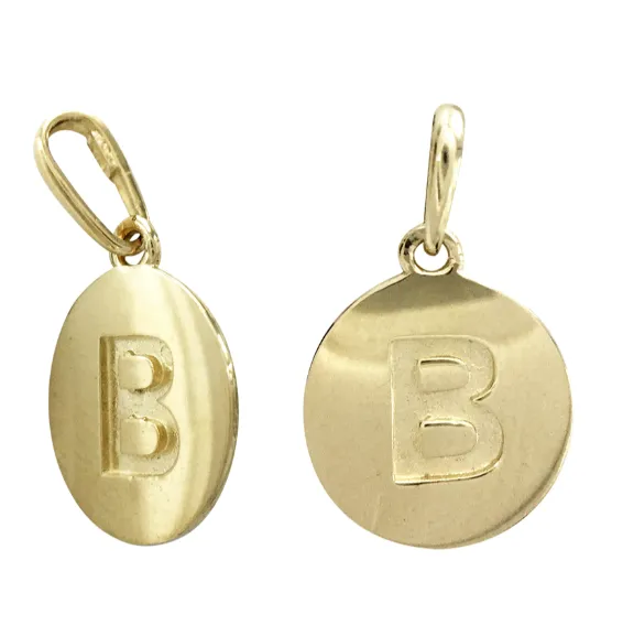 9MM 14KT Yellow Gold Round Disc charm