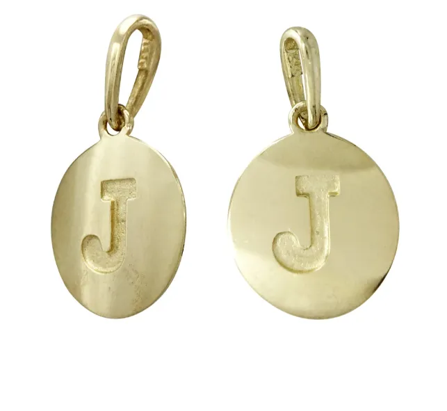 9MM 14KT Yellow Gold Round Disc charm