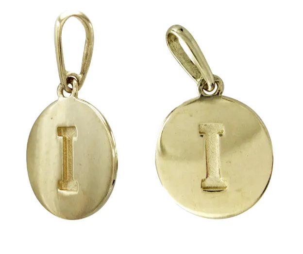 9MM 14KT Yellow Gold Round Disc charm