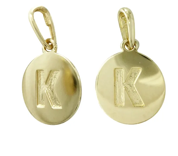 9MM 14KT Yellow Gold Round Disc charm