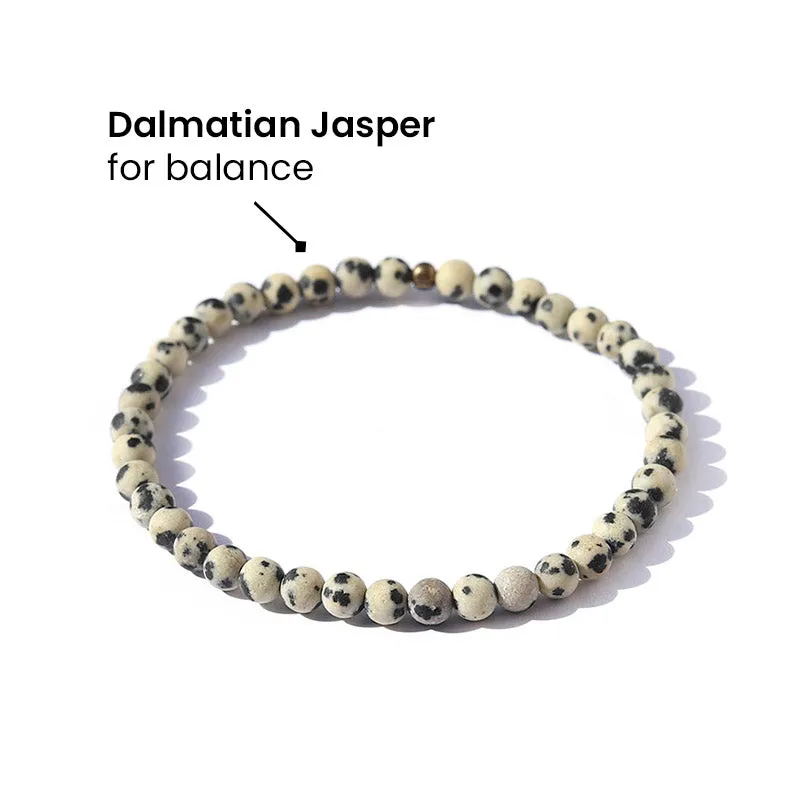 Balance Matte Dalmatian Jasper Bracelet