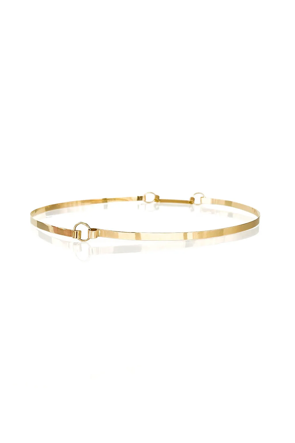 Band gold choker