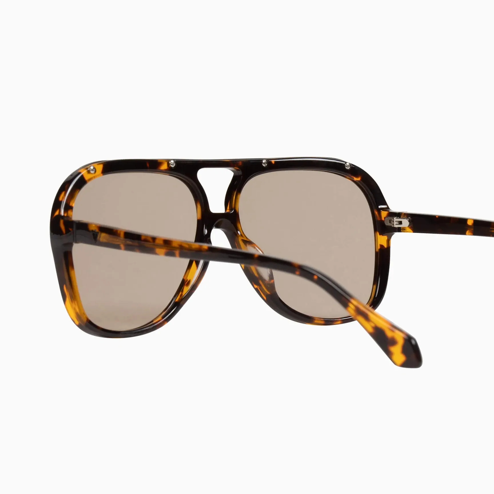 Bang | Sunglasses - Dark Tortoise w. Matte Black Metal Trim / Light Brown Lens