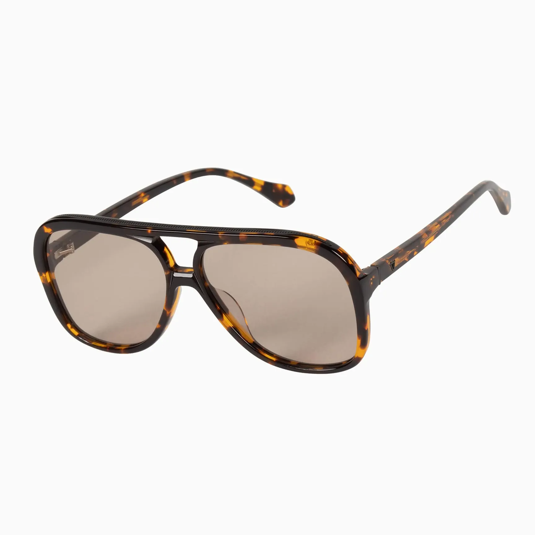 Bang | Sunglasses - Dark Tortoise w. Matte Black Metal Trim / Light Brown Lens