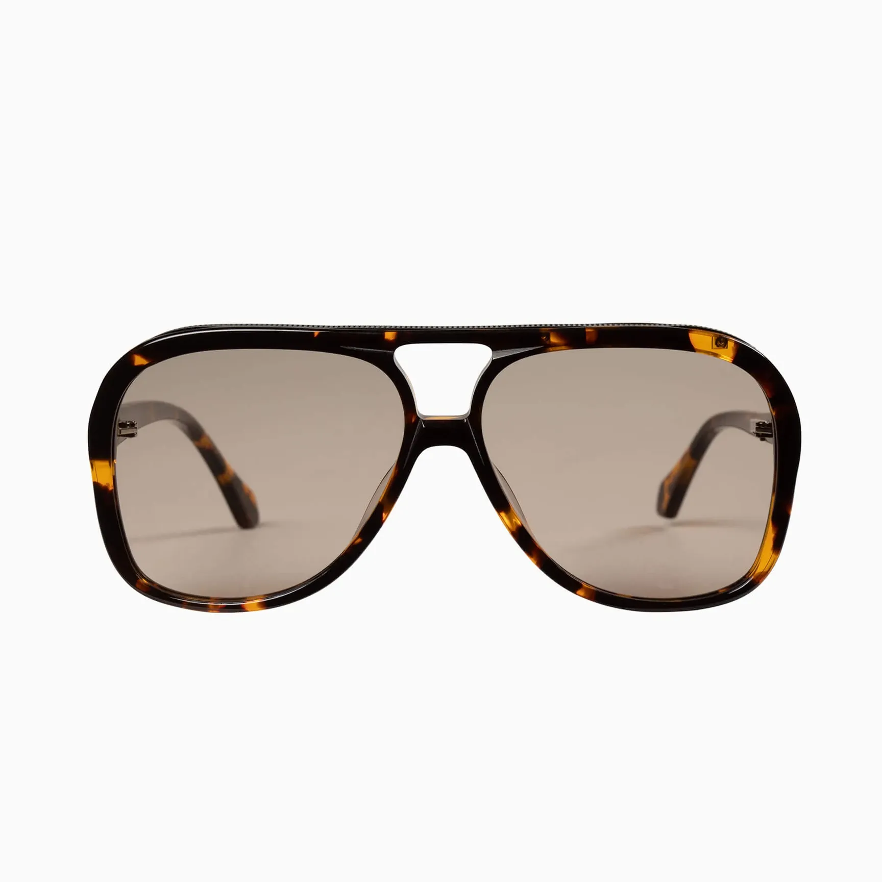 Bang | Sunglasses - Dark Tortoise w. Matte Black Metal Trim / Light Brown Lens