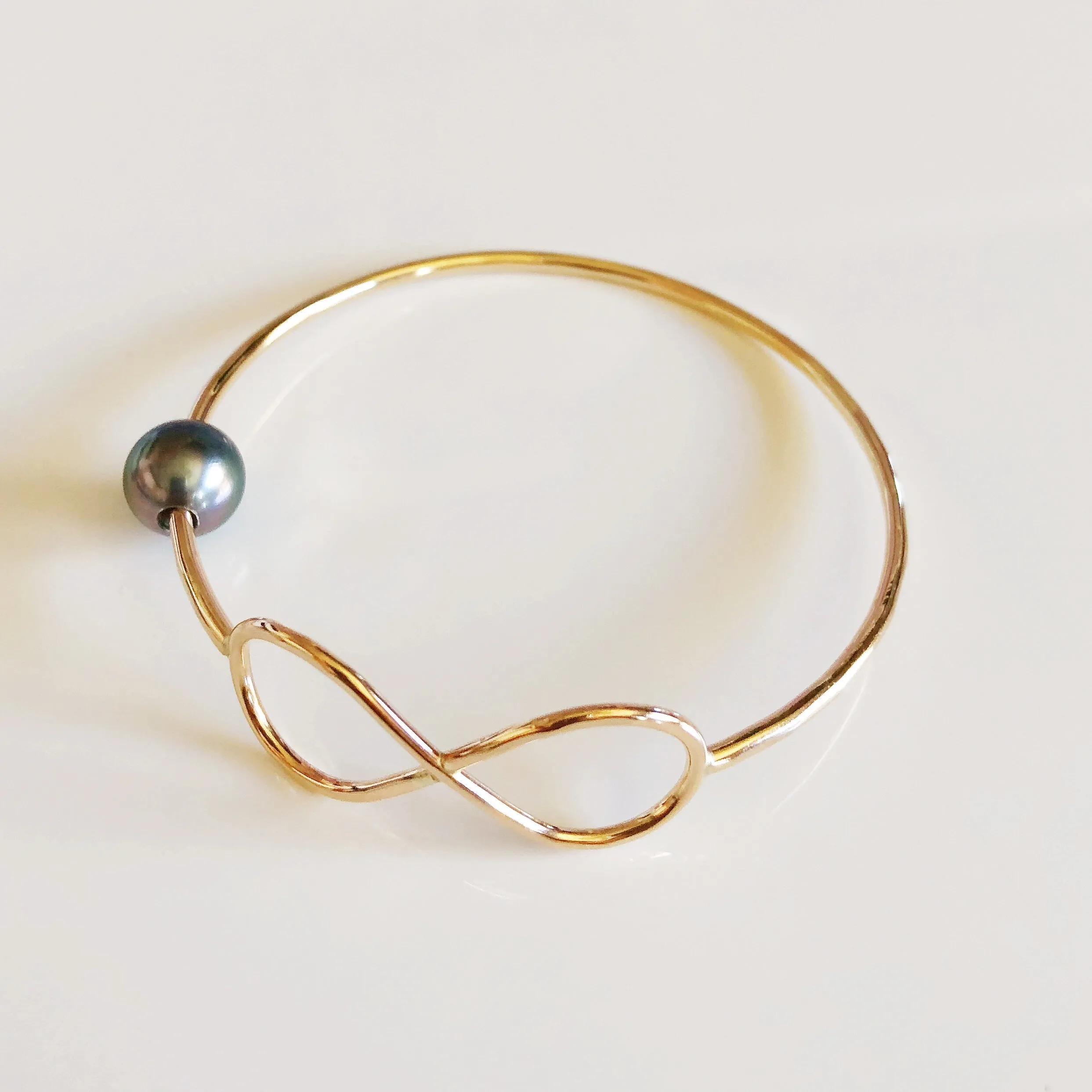 Bangle Halia - tahitian pearl (B122)