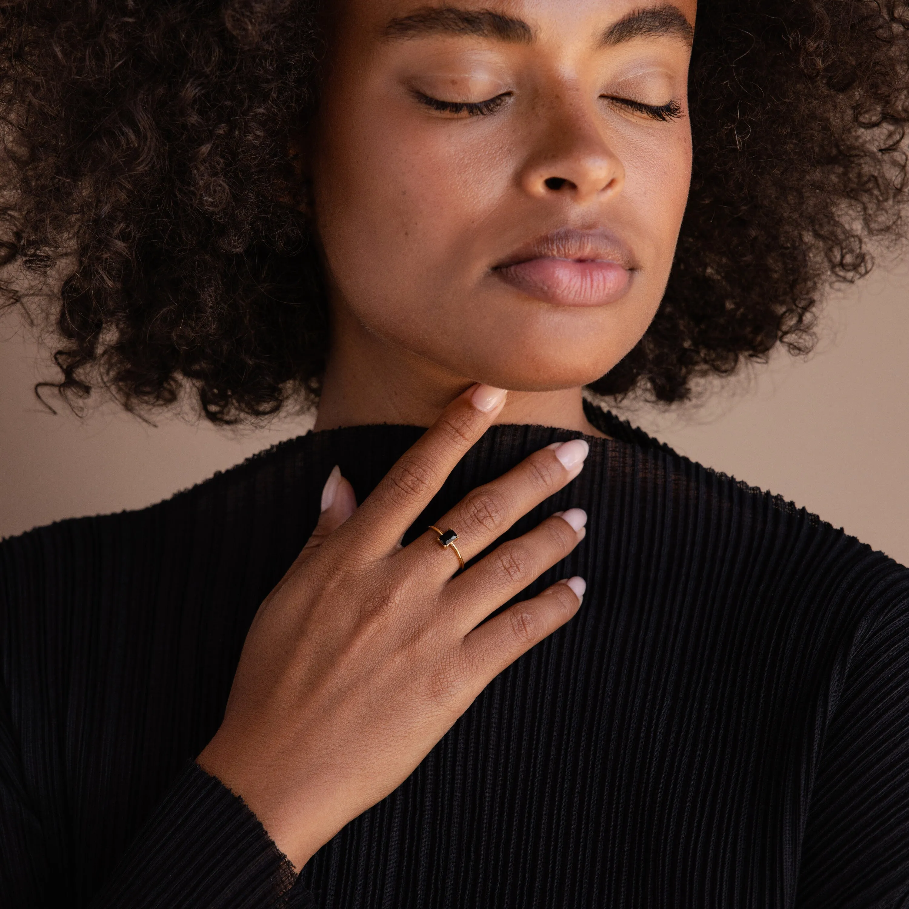 Black Emerald Ring