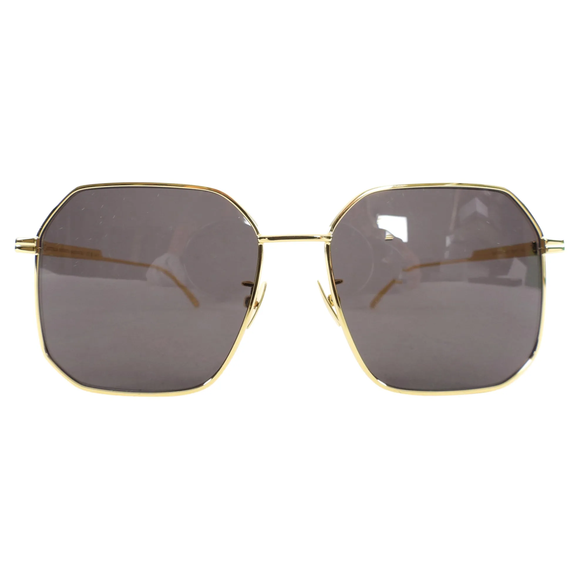 Bottega Veneta BV1108SA Gold Square Sunglasses