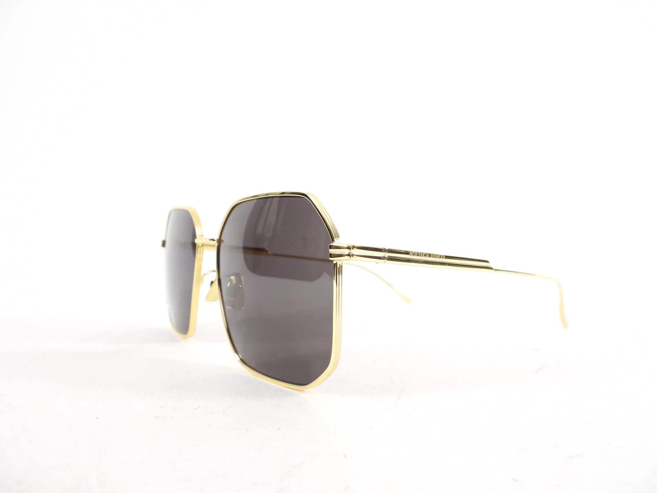 Bottega Veneta BV1108SA Gold Square Sunglasses