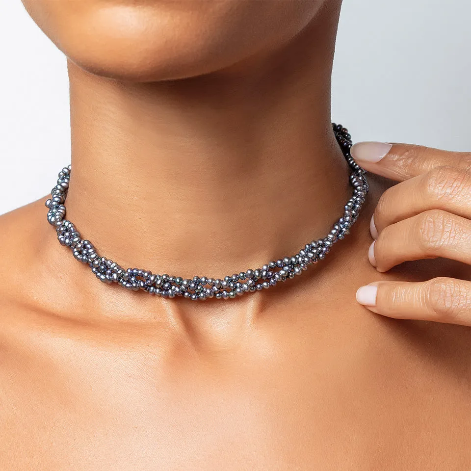 Braided Seed Pearl Choker