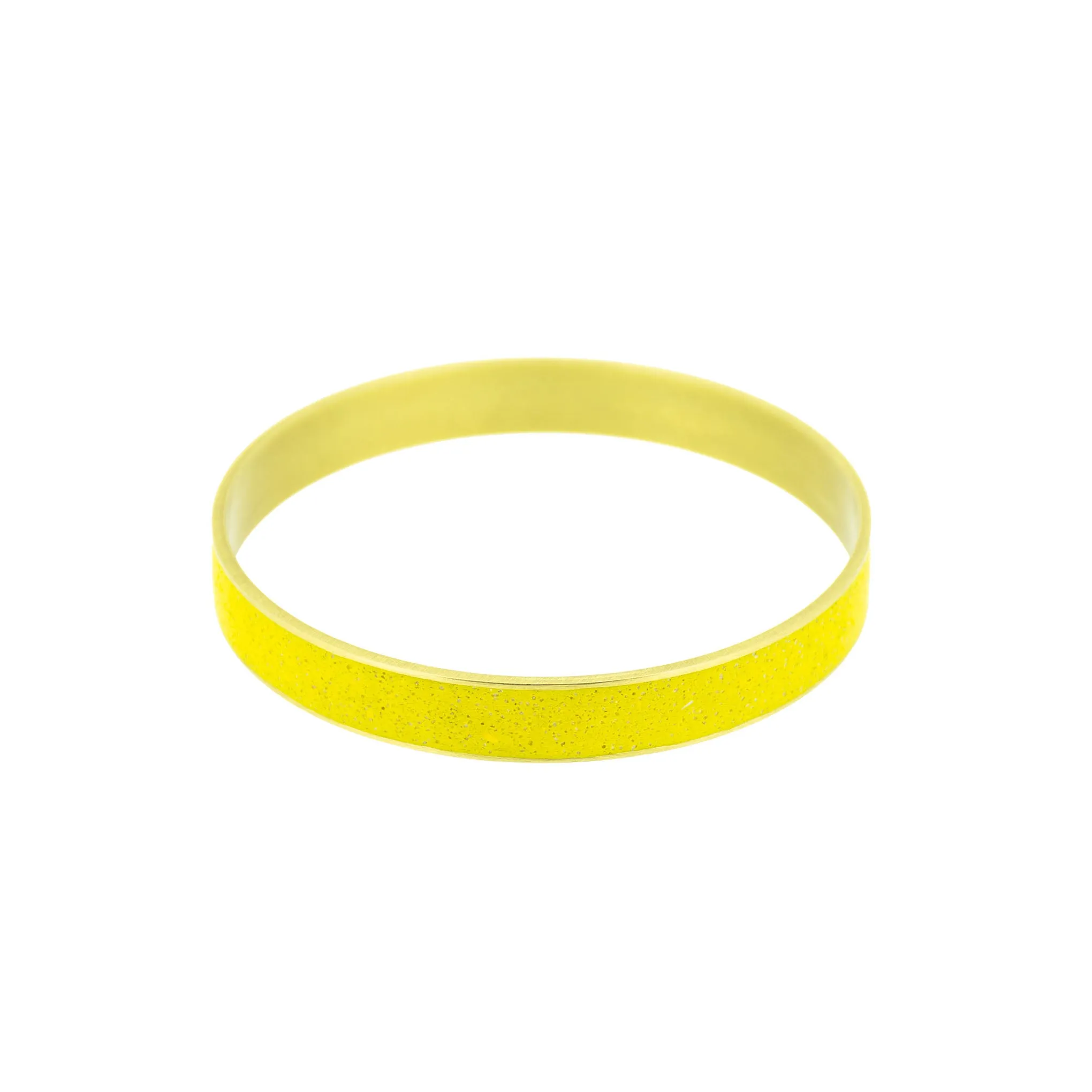 Broad Gauge Bangle Bracelet BRASS   CONCRETE Yellow