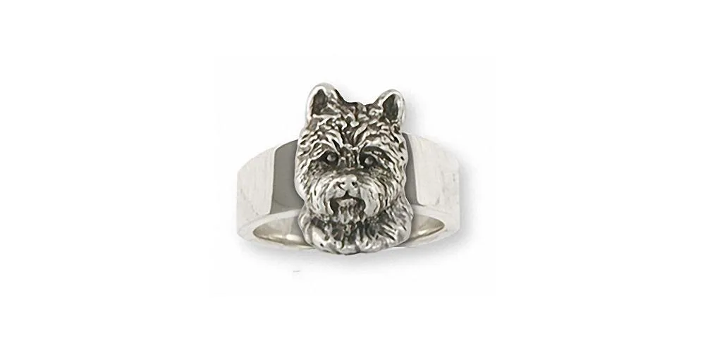 Cairn Terrier Ring Jewelry Sterling Silver Handmade Dog Ring CNWT29-R