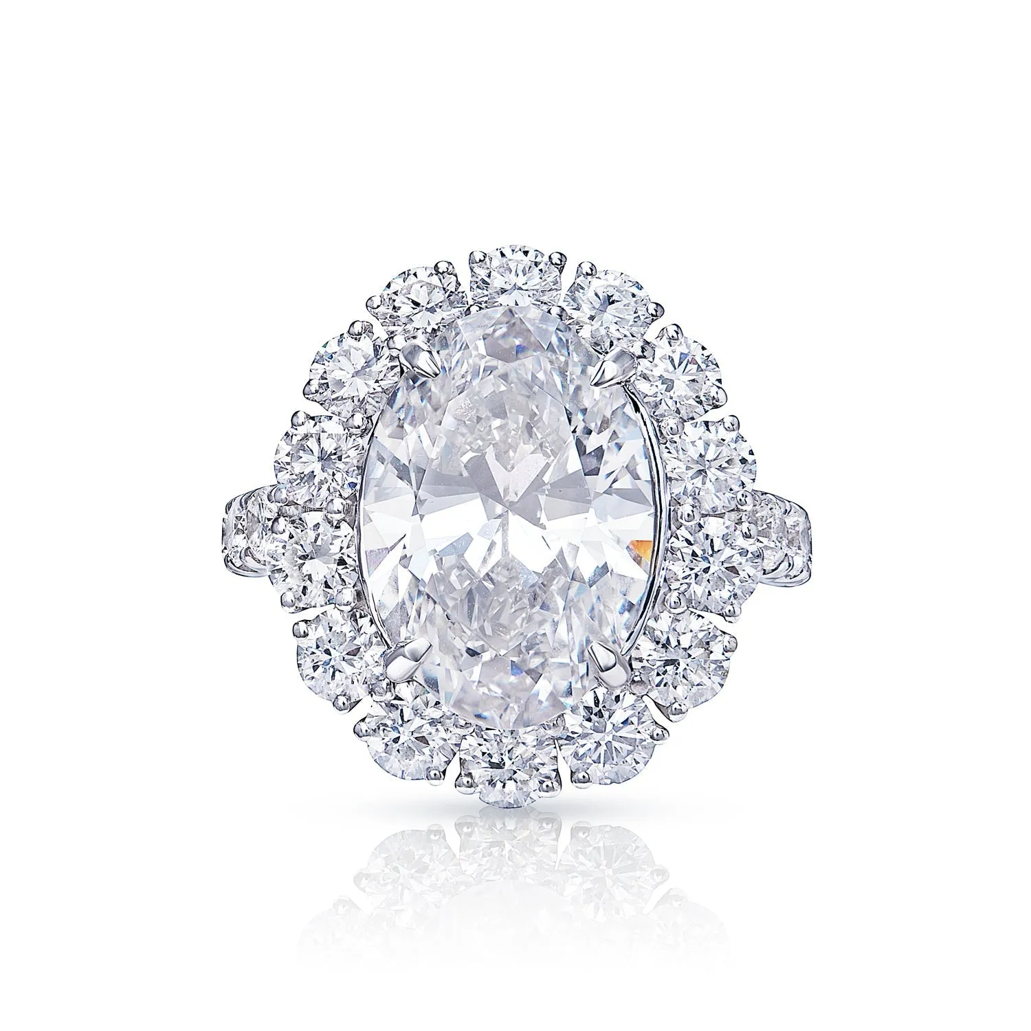 Carolina 9 Carat F VVS1 Round Brilliant Diamond Engagement Ring in White Gold. GIA Certified