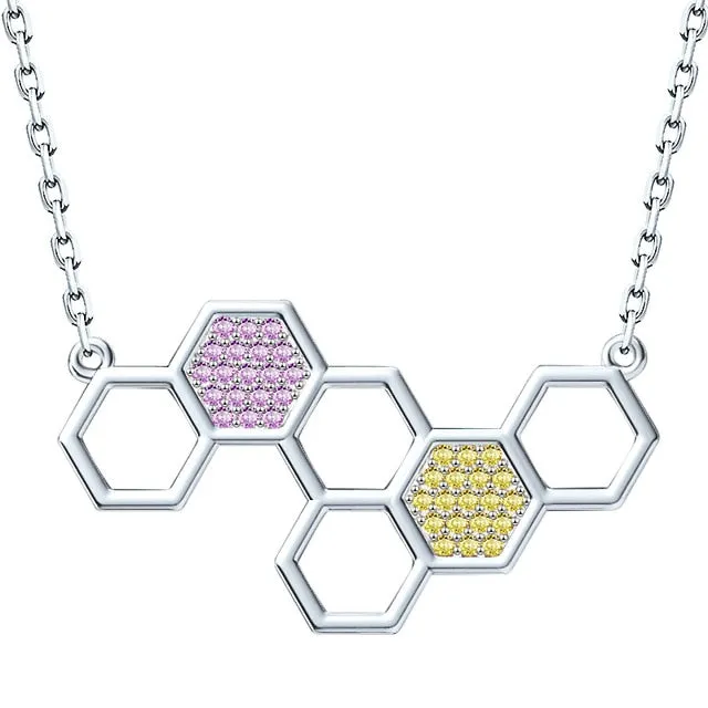 Chemical Formula Structure 925 Sterling Silver Pendant Necklace