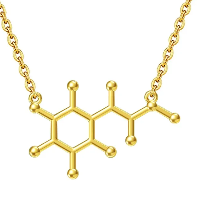 Chemical Formula Structure 925 Sterling Silver Pendant Necklace