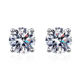 Classic Four Claw Moissanite Stud Earrings