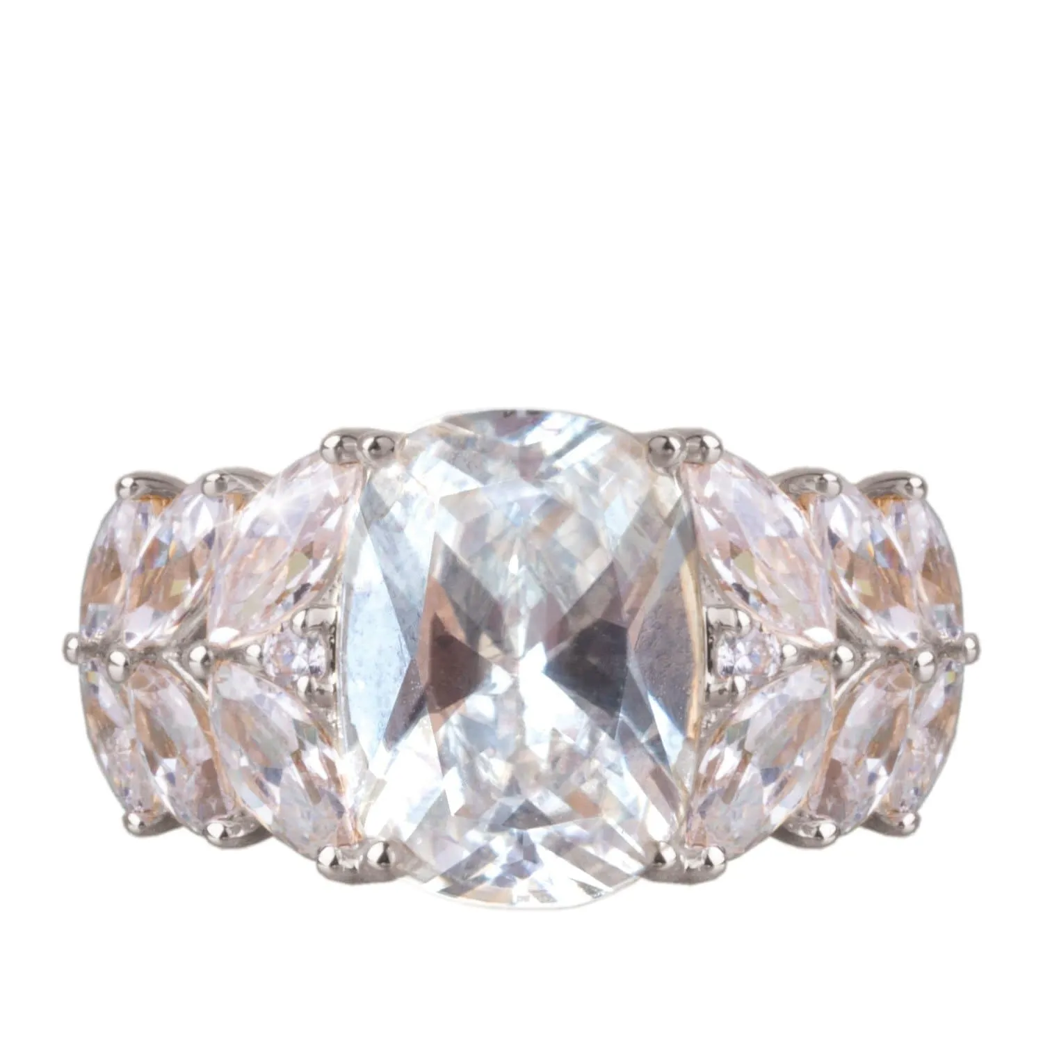 Claudette Rhodium Ring