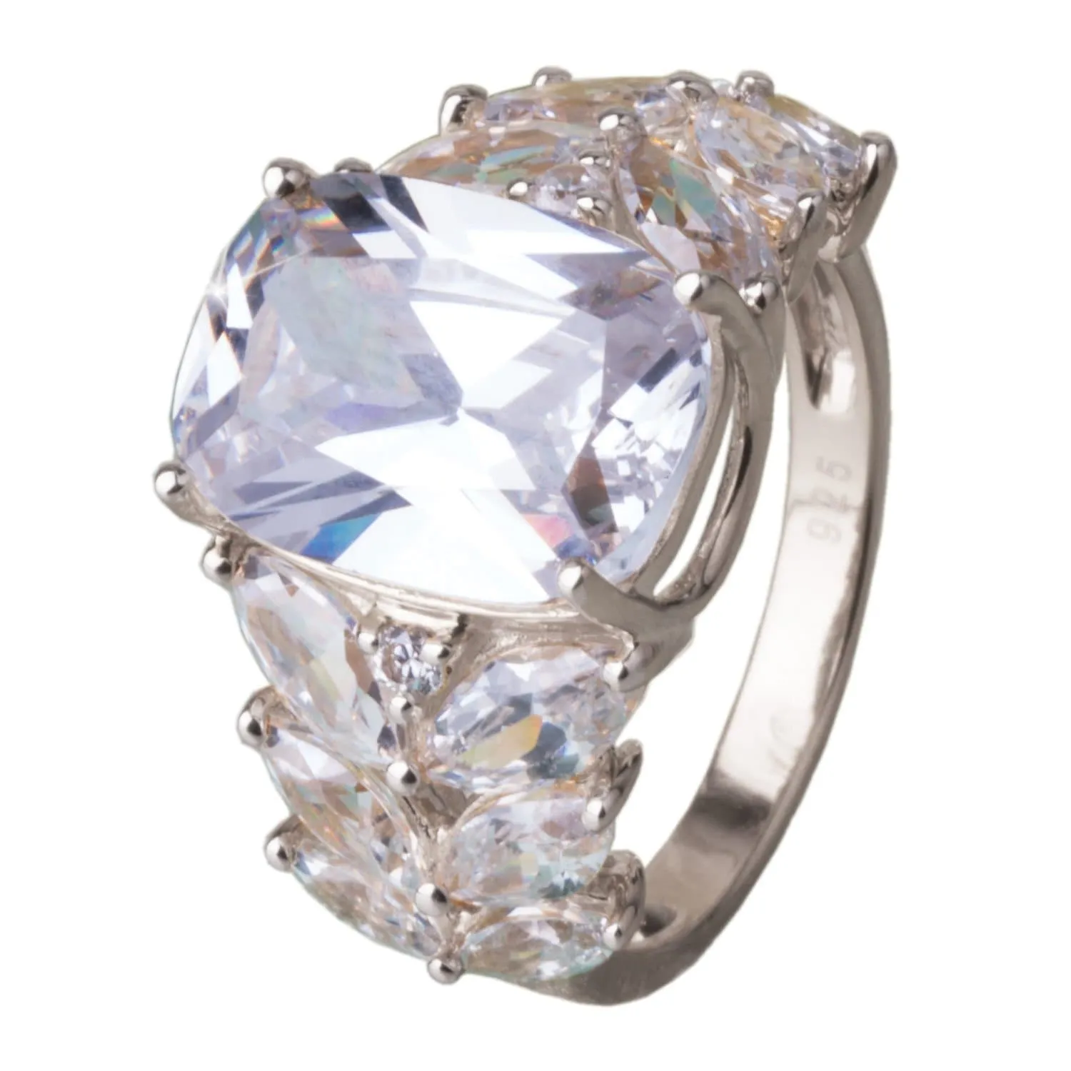 Claudette Rhodium Ring