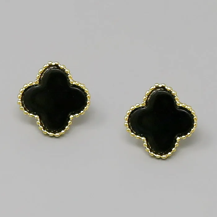 Clover Shape Stud Earrings