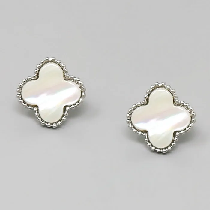 Clover Shape Stud Earrings